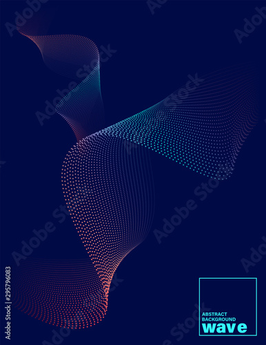 Abstract gradient wave shape on dark blue background Minimal Graphic Design Layout template for Brochure, Flyer, Poster, leaflet, Book cover, Banner, Presentation.