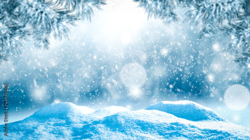 Winter background of free space for your decoration and christmas time  © magdal3na
