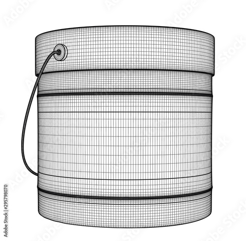 Closed tin can with color for wall painting.