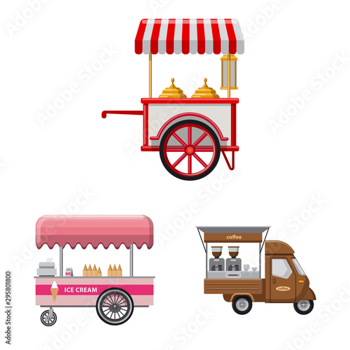 Isolated object of market and exterior sign. Collection of market and food vector icon for stock.