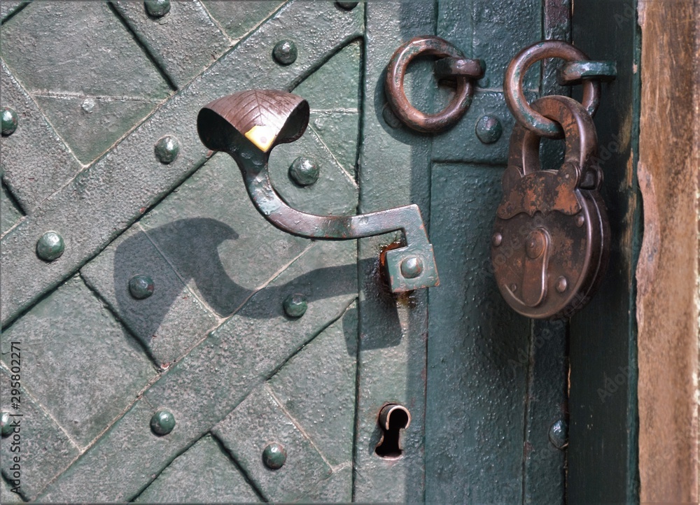 an old door lock system an old door lock system
