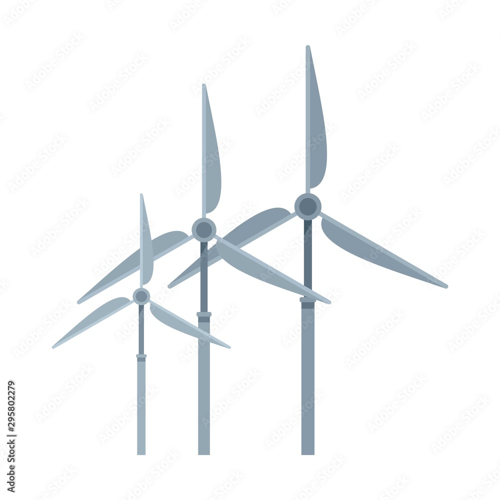 Wind power plant icon. Flat illustration of wind power plant vector icon for web design Wind power plant icon. Flat illustration of wind power plant vector icon for web design