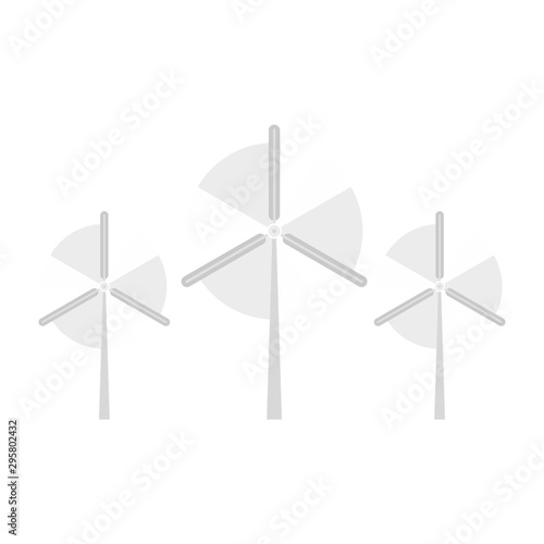 Propeller wind turbine icon. Flat illustration of propeller wind turbine vector icon for web design