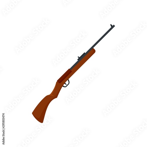 Hunting rifle icon. Flat illustration of hunting rifle vector icon for web design