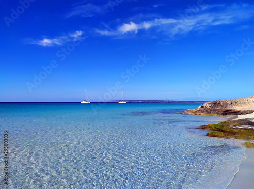 Es Arenals Beach: Formentera. Balearic Islands. Spain. Europe