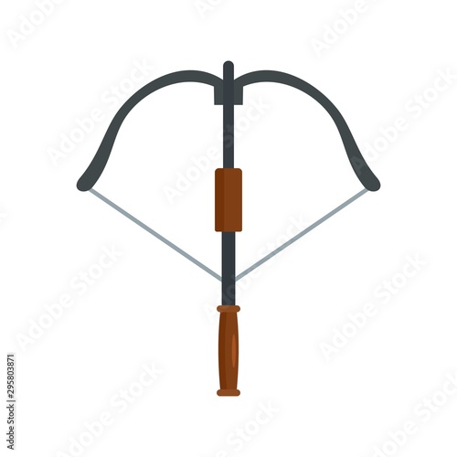 Hunt crossbow icon. Flat illustration of hunt crossbow vector icon for web design