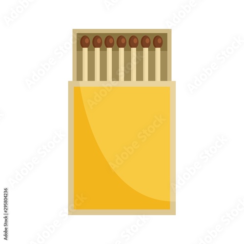 Box of matches icon. Flat illustration of box of matches vector icon for web design