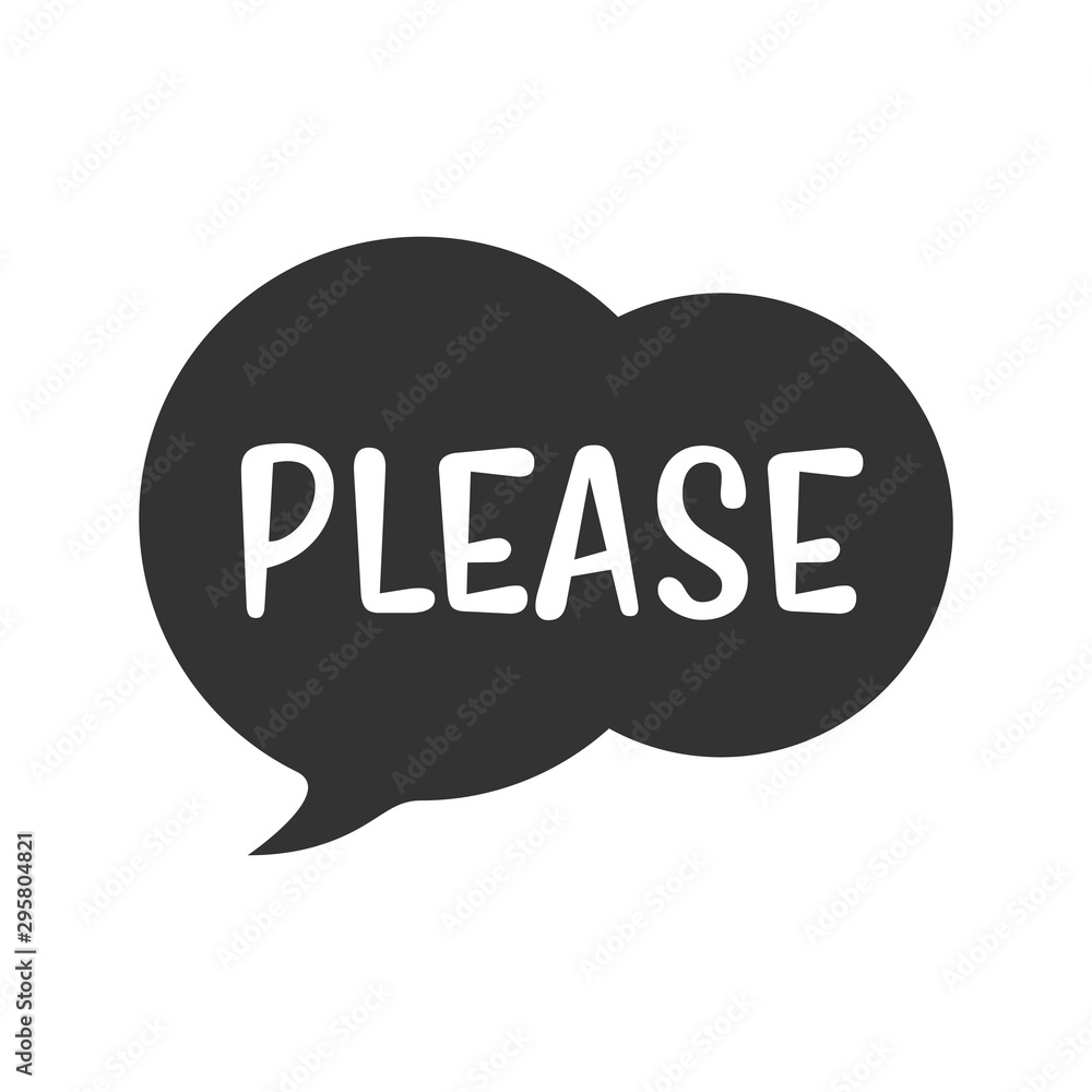 Speech bubble with short message vector icon. Single isolated sign on white background Speech bubble with short message vector icon. Single isolated sign on white background