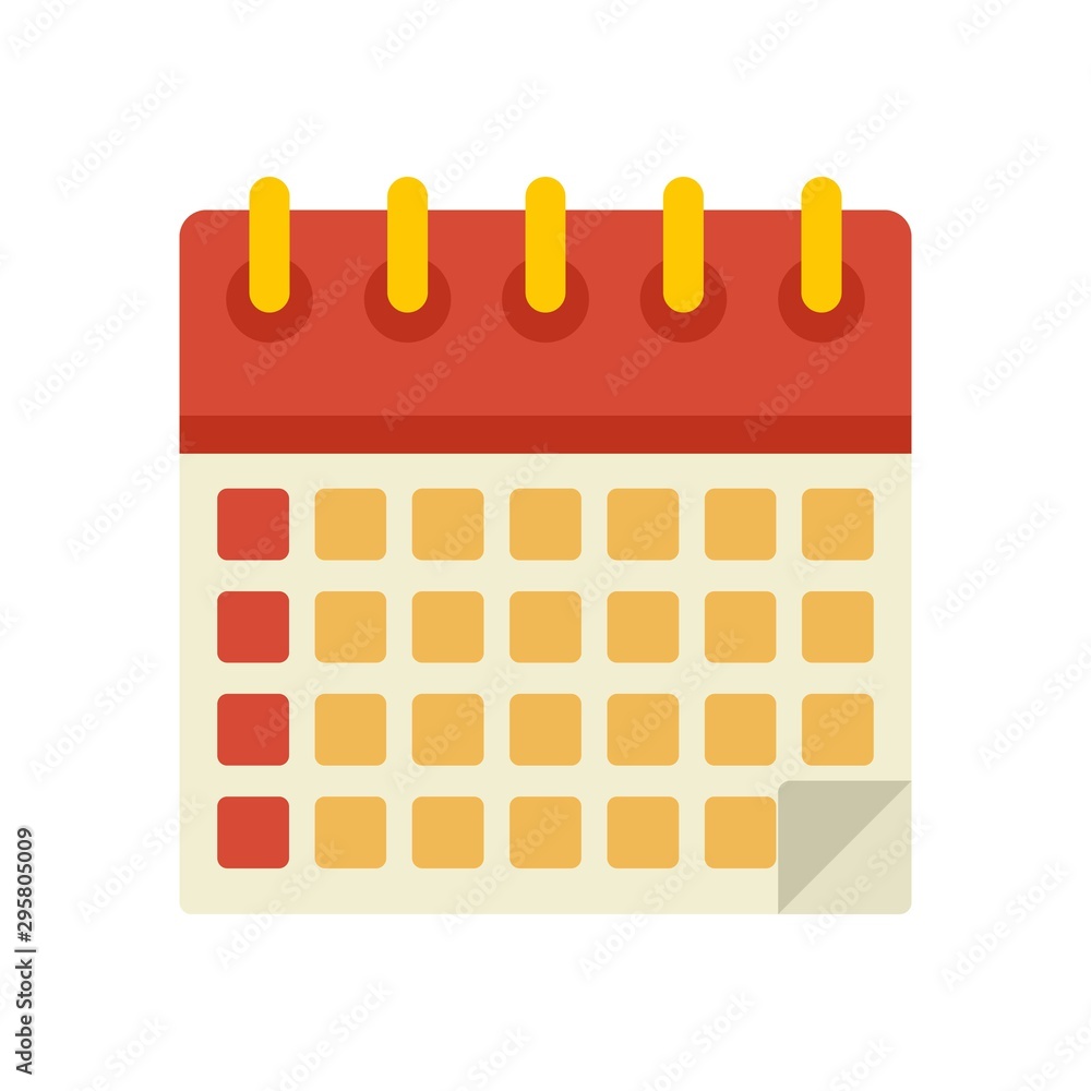 Fitness calendar icon. Flat illustration of fitness calendar vector icon for web design Fitness calendar icon. Flat illustration of fitness calendar vector icon for web design