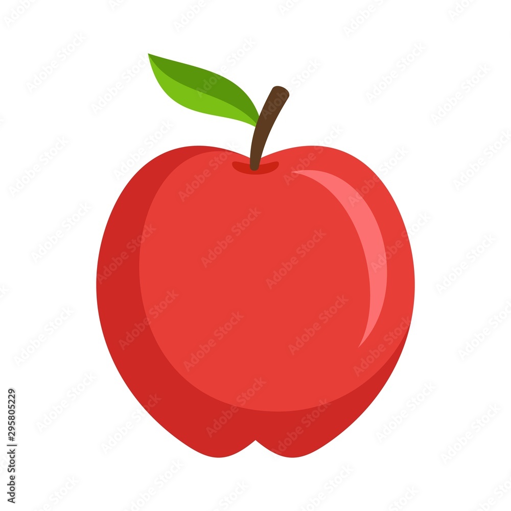 Red apple icon. Flat illustration of red apple vector icon for web design Red apple icon. Flat illustration of red apple vector icon for web design