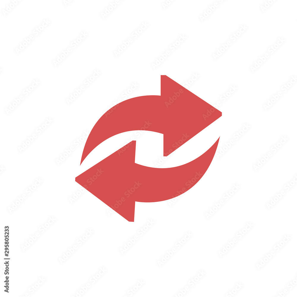 red back and forward arrow icon vector illustration on white background red back and forward arrow icon vector illustration on white background