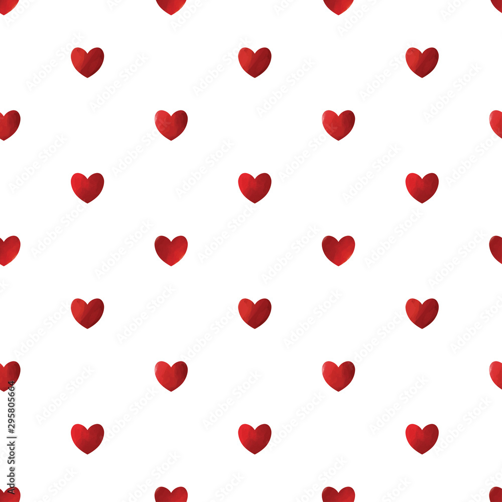 Bright drawn hearts seamless pattern on white background. Universal love, wedding design backdrop