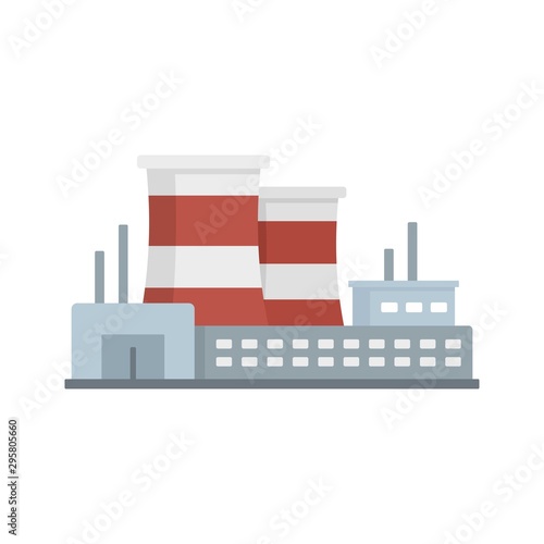 Power refinery plant icon. Flat illustration of power refinery plant vector icon for web design