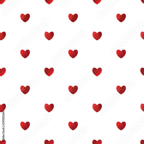 Bright drawn hearts seamless pattern on white background. Universal love, wedding design backdrop