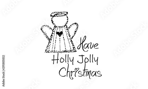 Christmas card, typography for print or use as poster, card, flyer or T shirt