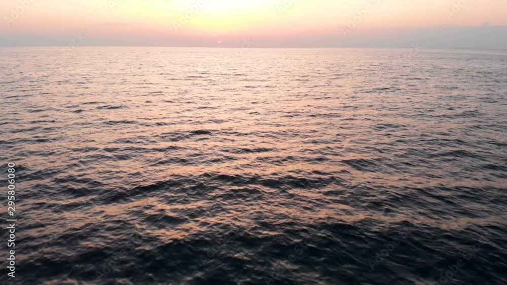 Sea sunrise water aerial drone view Sea sunrise water aerial drone view