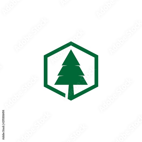 Free Download Pine logo template vector icon illustration design  - GFXLoad