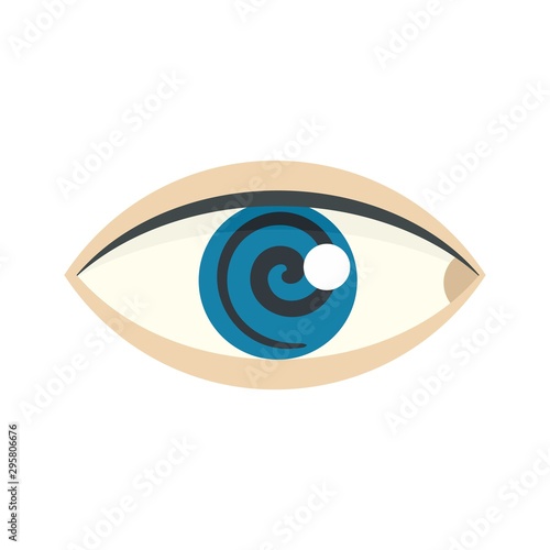 Magic eye hypnosis icon. Flat illustration of magic eye hypnosis vector icon for web design