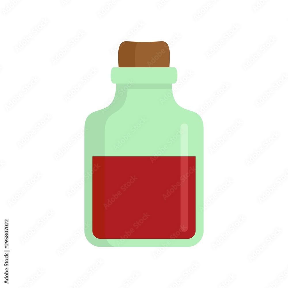 Magic blood flask icon. Flat illustration of magic blood flask vector icon for web design Magic blood flask icon. Flat illustration of magic blood flask vector icon for web design