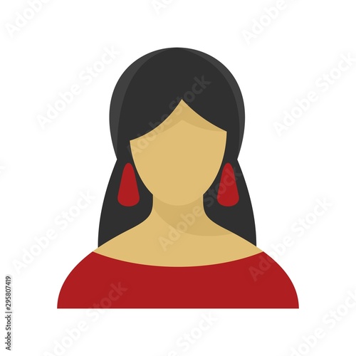 Fortune teller icon. Flat illustration of fortune teller vector icon for web design