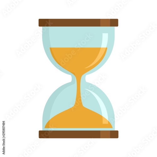 Magic hourglass icon. Flat illustration of magic hourglass vector icon for web design
