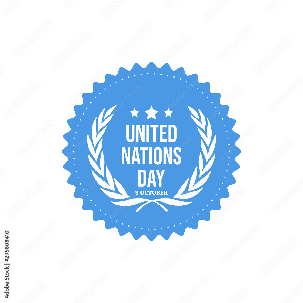 Illustration of United Nations Day Background. Icon, history. Stock Vector  | Adobe Stock