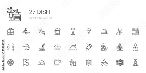 dish icons set
