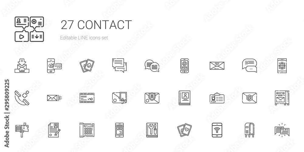 contact icons set