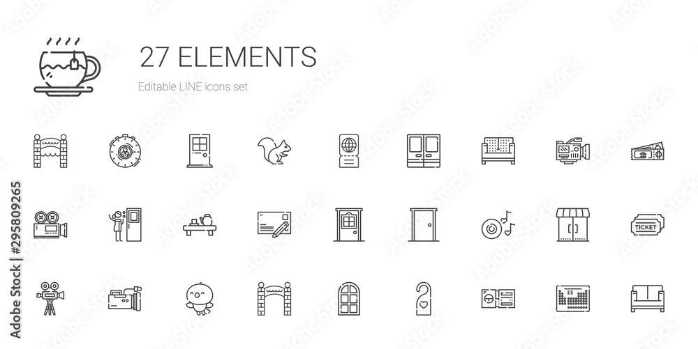 elements icons set elements icons set