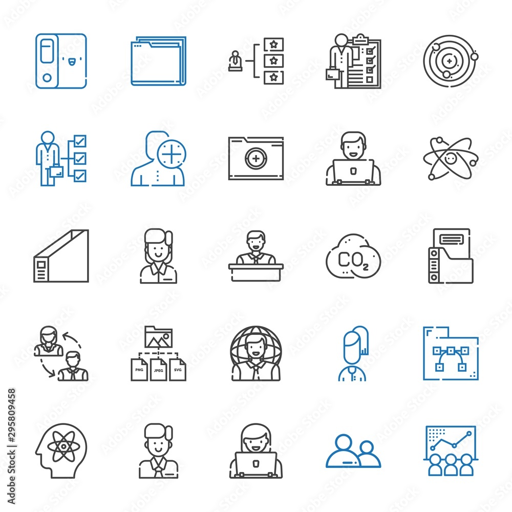 organization icons set