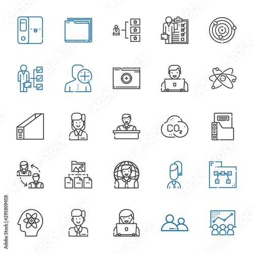 organization icons set