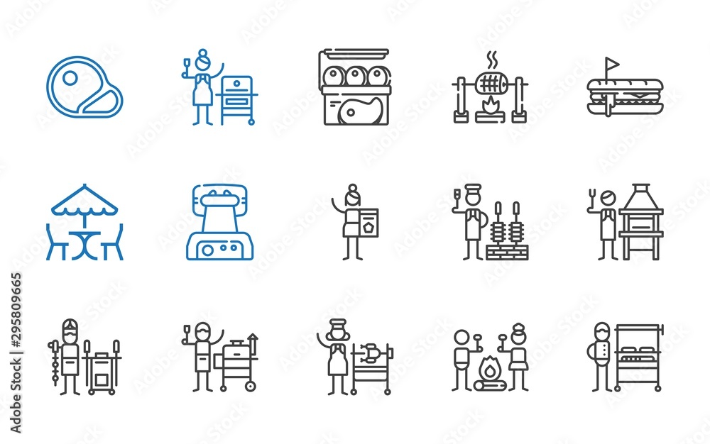 grill icons set grill icons set