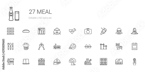 meal icons set