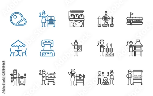 grill icons set