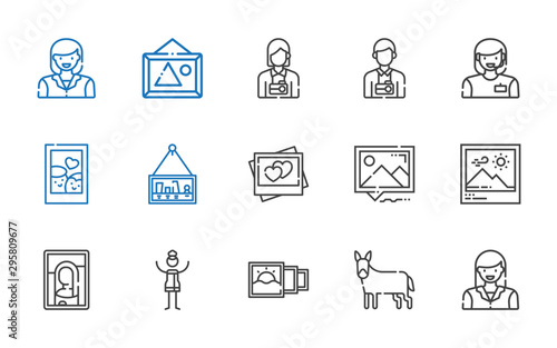 portrait icons set