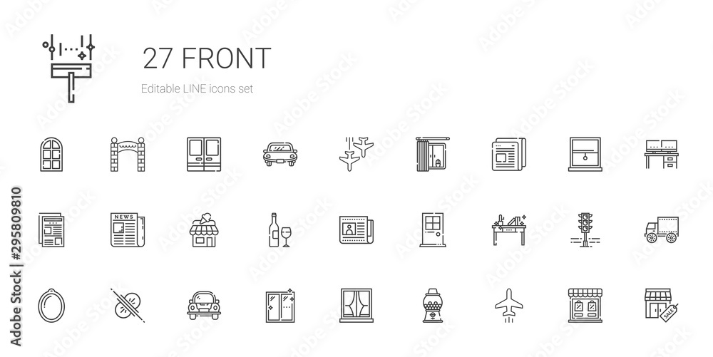 front icons set front icons set