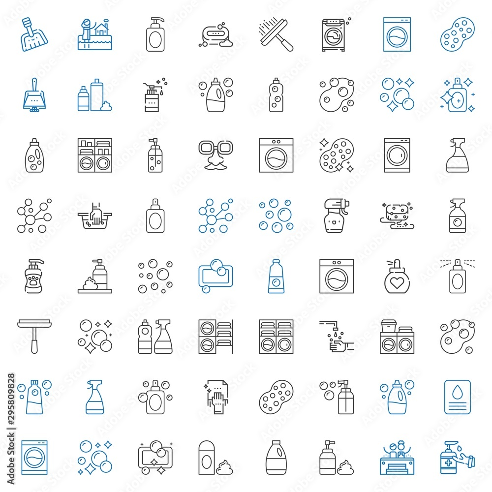 soap icons set