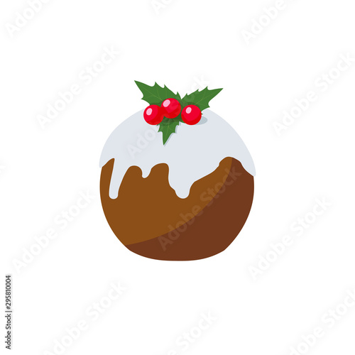 Christmas pudding. Traditional holiday dessert.