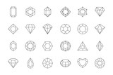 Gems stones icon. Diamond jewels luxury quality gifts vector low poly vector symbols. Illustration crystal stone, diamond and jewel gem, brilliant gemstone