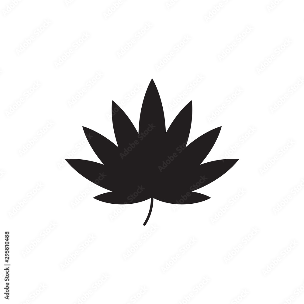 Cannabis marijuana hemp leaf logo