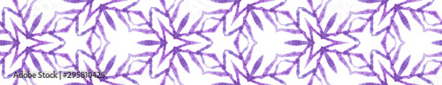 Purple geometric foliage Seamless Border Scroll. G