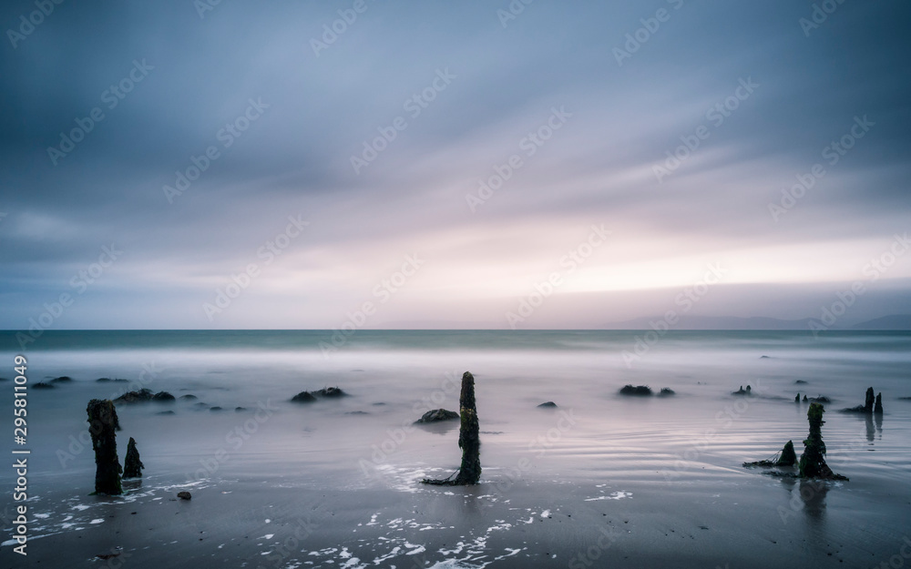 Long exposure at rossbeigh beach in county kerry ireland