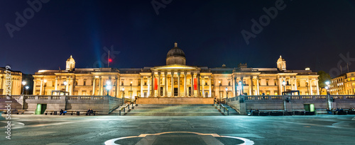 The National Gallery on Trafalgar Square in London, England