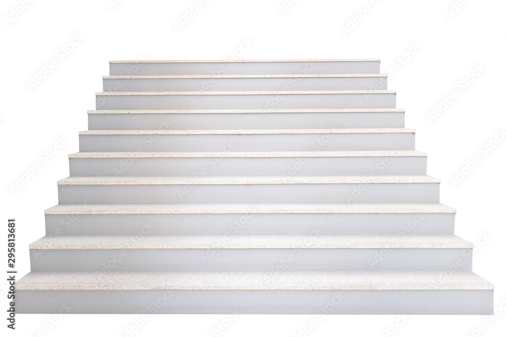 Stairway isolated on White background this has clipping path. - obrazy, fototapety, plakaty 