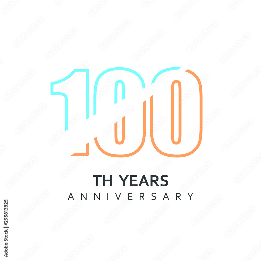 100 Year Anniversary Vector Template Design Illustration 100 Year Anniversary Vector Template Design Illustration