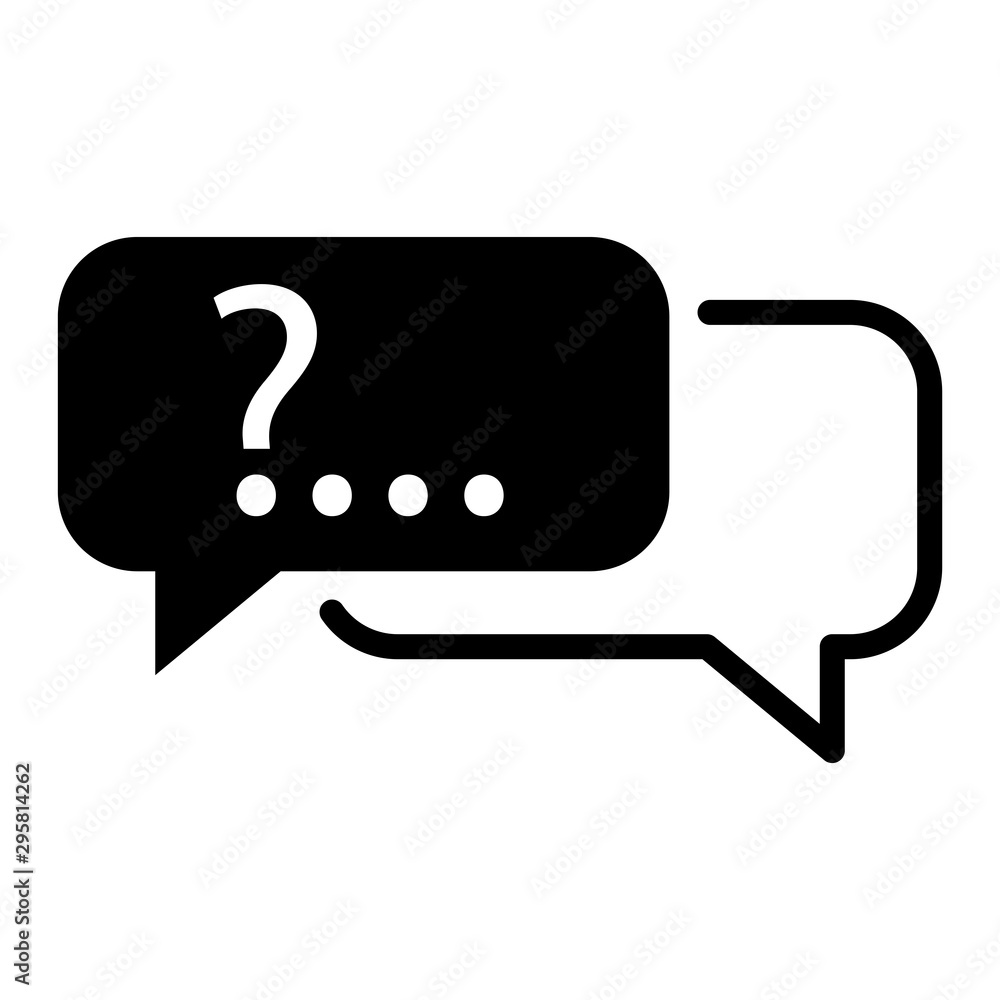 Bubble Speech With Question Icon Bubble Speech With Question Icon