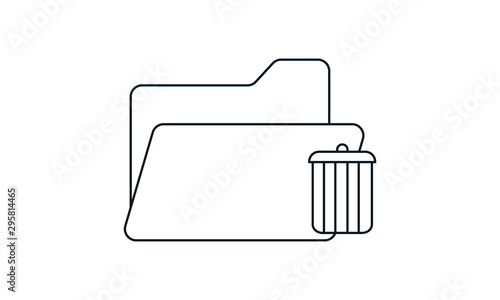 Delete folder icon for removing unwanted files