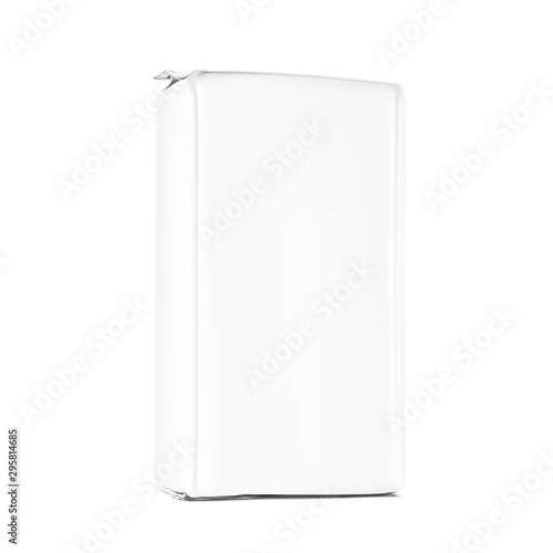 High realistic clean vertical bag mockup. Perspective view. Vector illustration isolated on white background. Easy to use for presentation your product, idea, promo, design. EPS10.