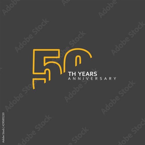 50 Year Anniversary Vector Template Design Illustration