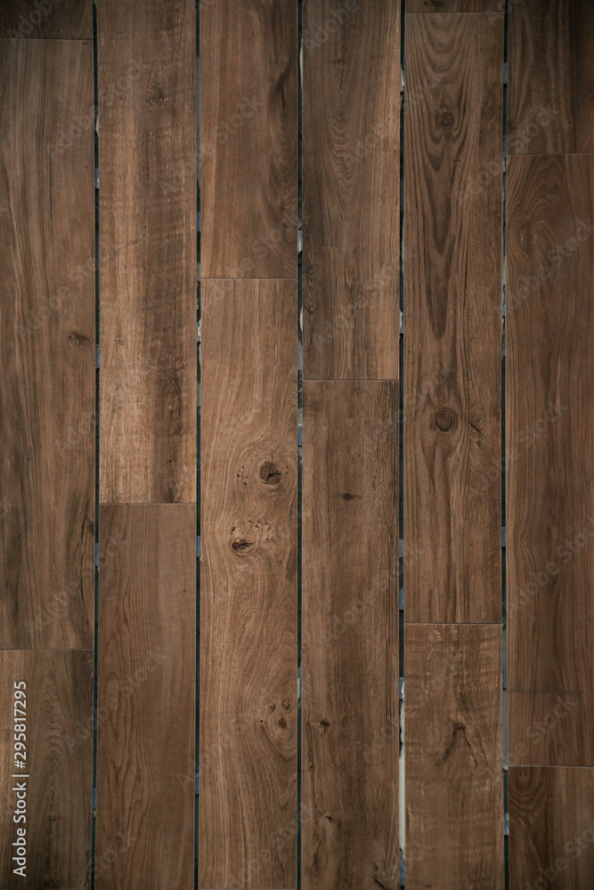Fototapeta premium Textura madera simulando valla vertical